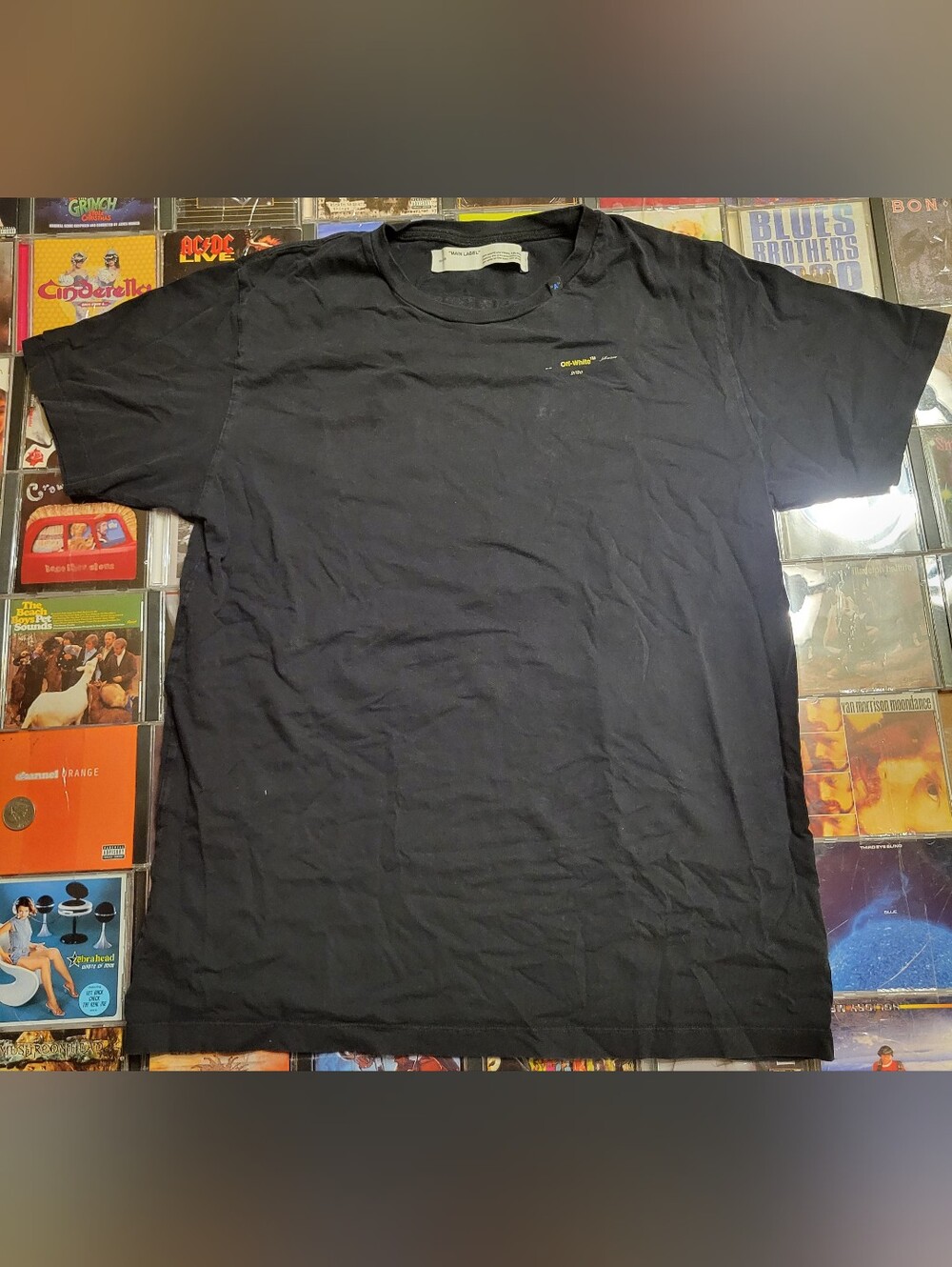 Off-White Black Men’s Small Logo Short Sleeve Tee